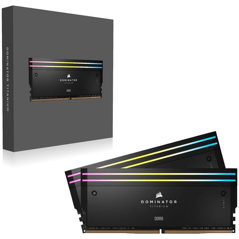 CORSAIR DOMINATOR TITANIUM 32GB(2x16GB) RGB DDR5 7000MHz CL34 RAM Memory Kit - Black
