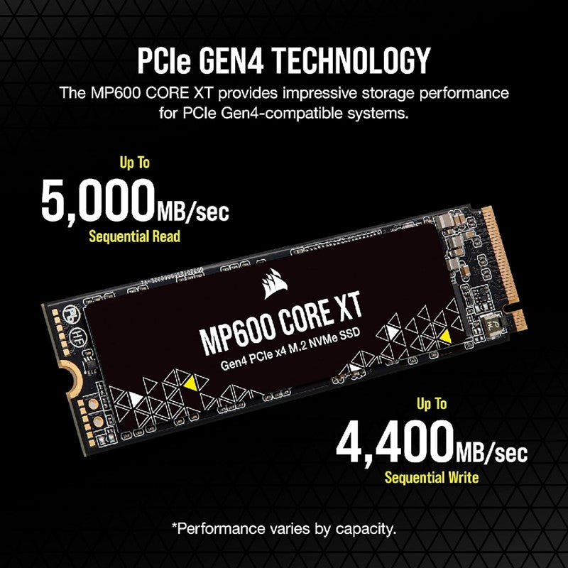 Corsair MP600 Core XT 4TB M.2 2280 PCIe 4.0 NVMe Gen4X4 Internal SSD