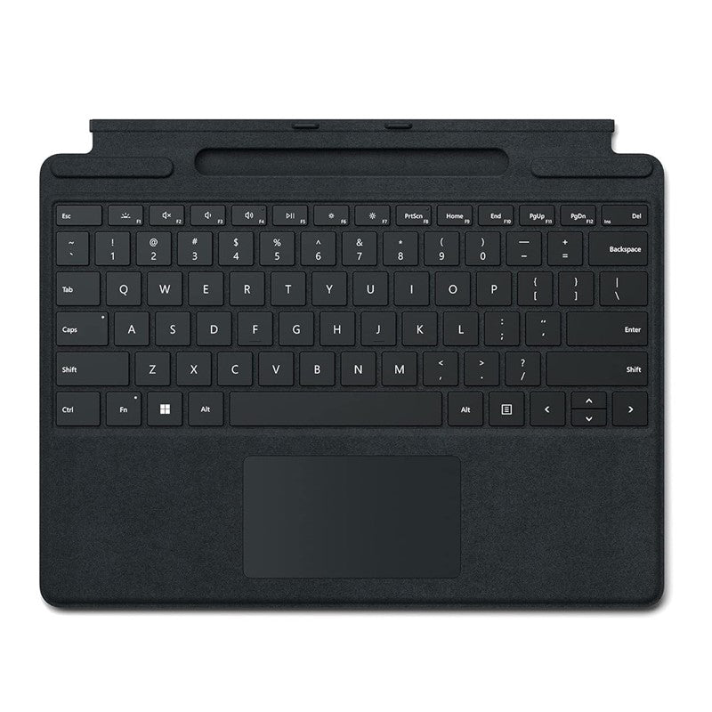 Microsoft Surface Pro Signature Keyboard, Full Mechanical Keyset, Backlit Keys, Large Touchpad For Surface Pro 8 / 9 / X , English Arabic , Black