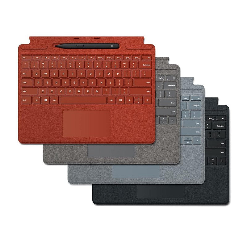 Microsoft Surface Pro Signature Keyboard, Full Mechanical Keyset, Backlit Keys, Large Touchpad For Surface Pro 8 / 9 / X , English Arabic , Black