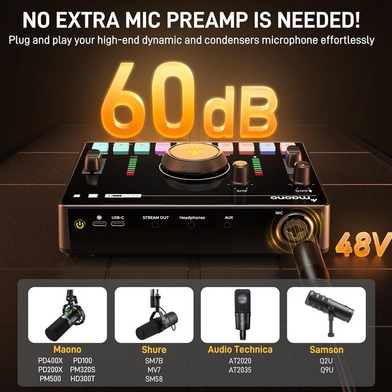 Maonocaster AMC2 NEO One-Stop Streaming Audio Mixer & Sound Card