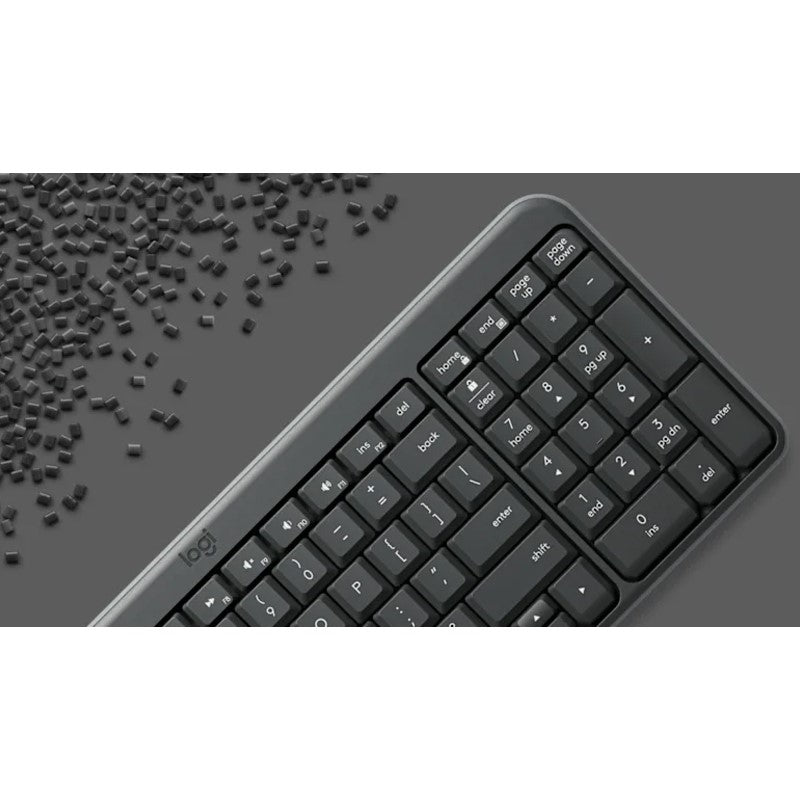 Logitech Kw Logitech K250 Wireless/Bluetooth Keyboard, English/Arabic - Graphite