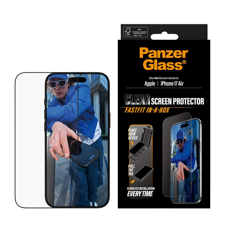 PanzerGlass iPhone 17 Air / iPhone Pro / iPhone 17 Pro Max Screen Protector, Ultra-Wide Fit