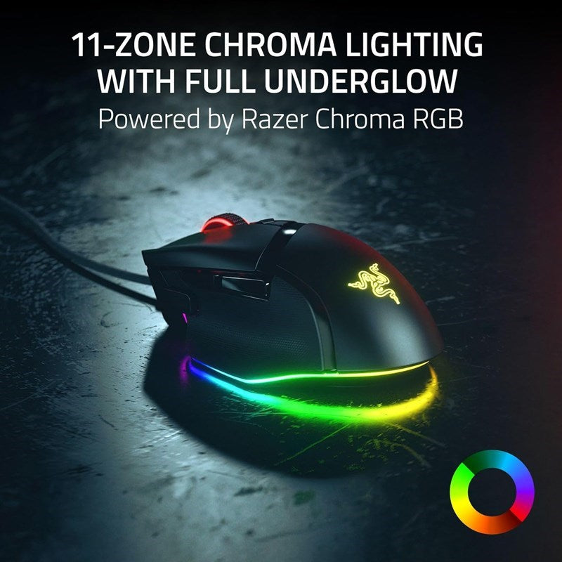 Razer Basilisk V3 35K Fully Customizable Ergonomic Wired RGB Gaming Mouse - Black