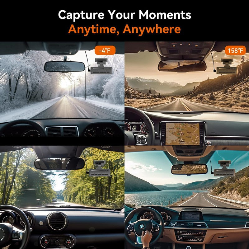DDPAI N1 Dual Channel Car Dash Camera, 1296p+1080p, F1.8 with NightVIS 5G Lens, 260° Coverage, G-Sensor, Wi-Fi, Super-Capacitor