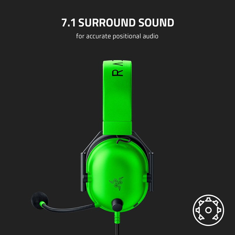 Razer BlackShark V2 X Multi-Platform Wired Esports Gaming Headset for PC, PS4/PS5 and Mobile - Green
