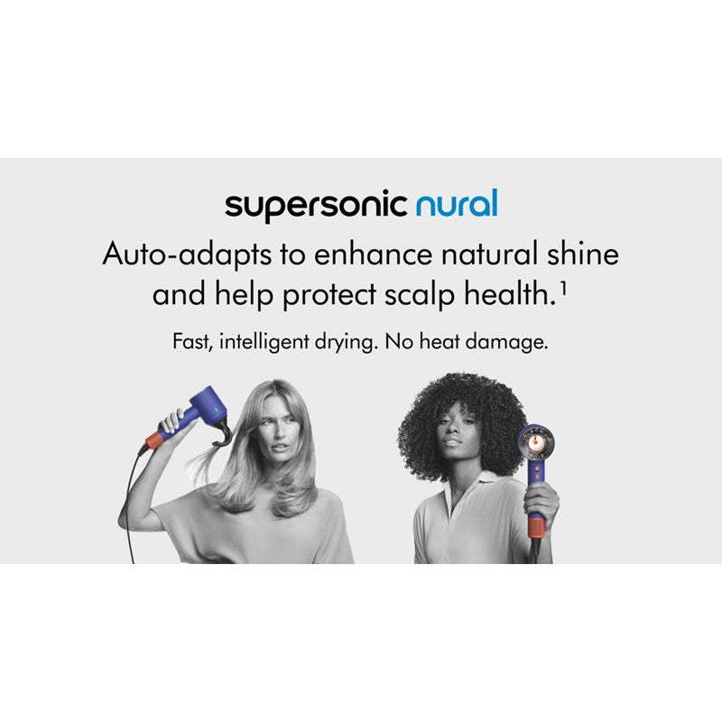 Dyson Supersonic Nural Hair Dryer, 3 Speed Settings (Attachments + Case) - Vinca Blue/Topaz