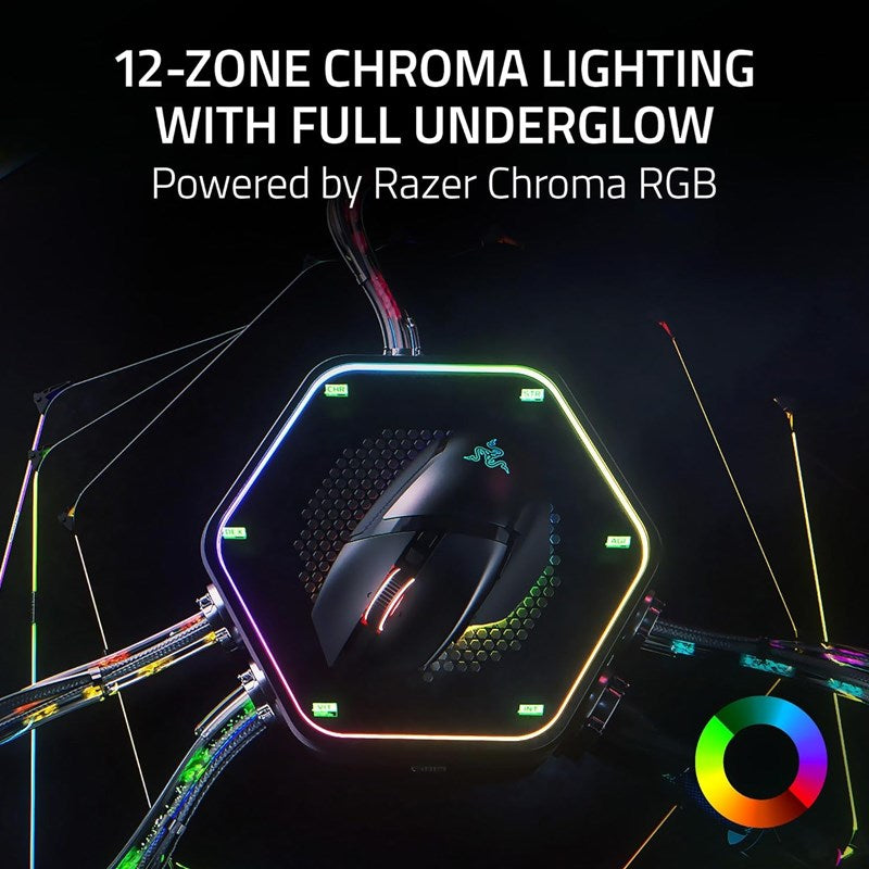 Razer Basilisk V3 Pro 35K Fully Customizable Wireless Ergonomic RGB Gaming Mouse - Phantom Green Edition