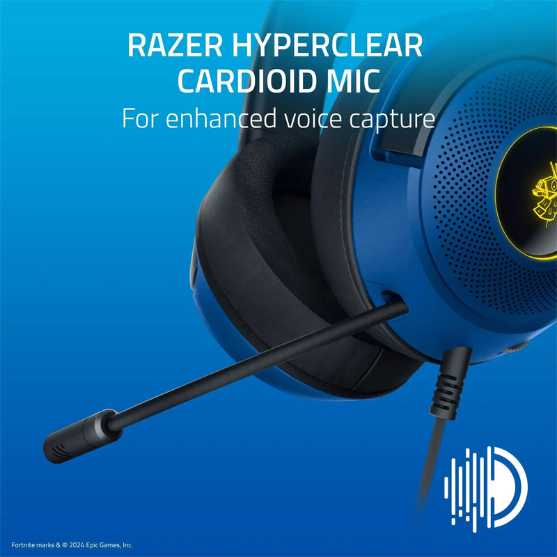 Razer Kraken V3 X Wired USB RGB Gaming Headset for PC and PS4 - Fortnite Edition