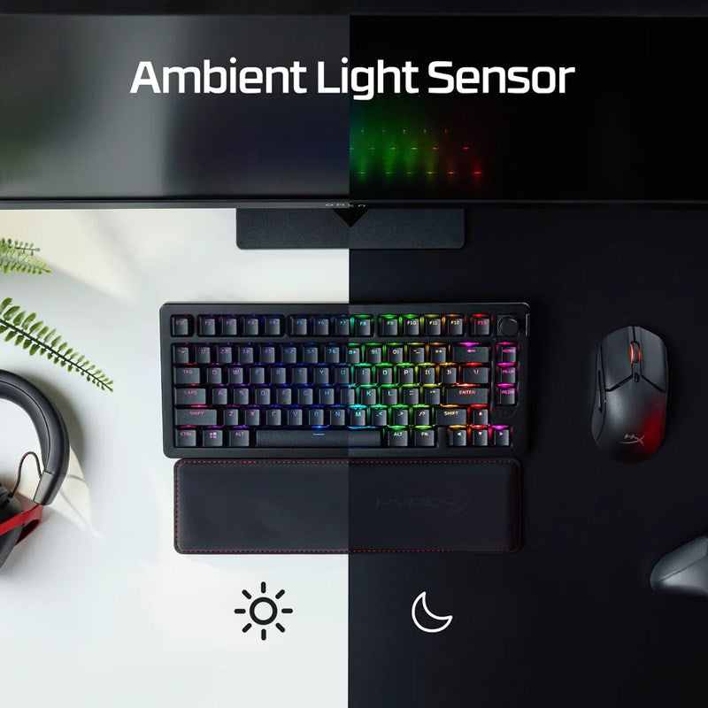 HyperX Alloy Rise 75 Wireless Mechanical Gaming Keyboard (Red Switch) - Black (US Layout)