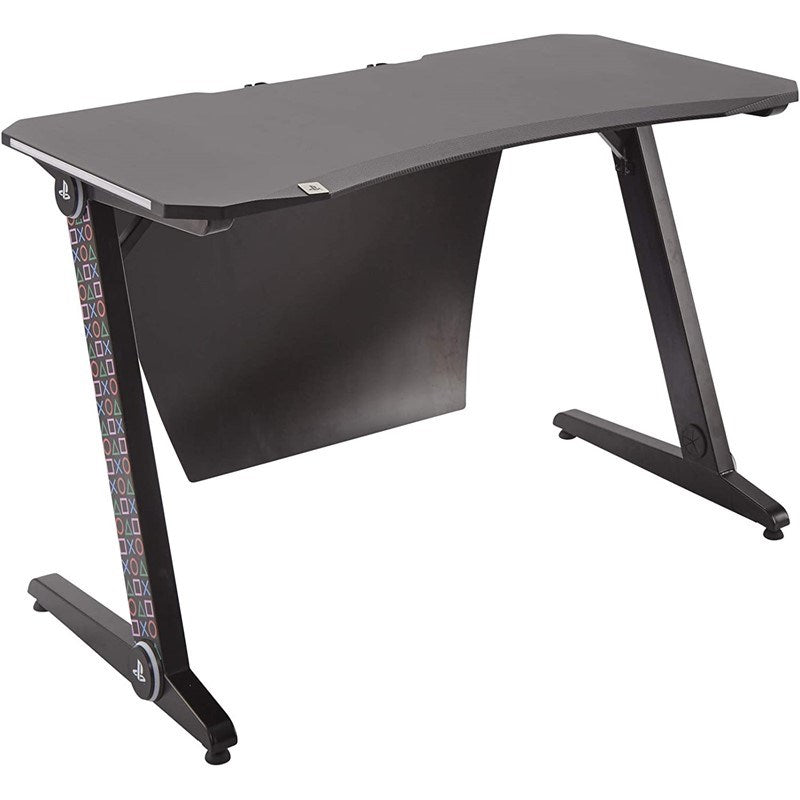 Andaseat LUNA Series Large Gaming Chair - Black/Red with X-Rocker Sony PlayStation - Borealis PC Gaming Desk with LED's