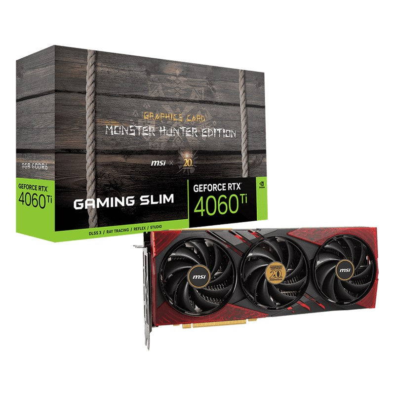 MSI GeForce RTX 4060 Ti 8GB GAMING SLIM MONSTER HUNTER EDITION GDDR6 Gaming Graphics Card