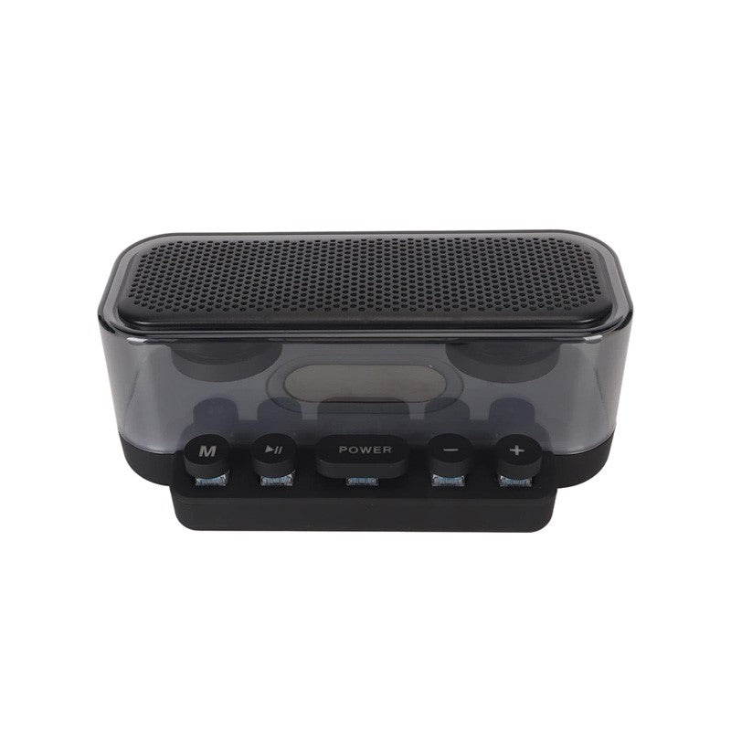 RGB Transparent Lightweight Bluetooth Speaker with Punk Keyboard, 3D Surround Sound and TF/USB/Type-C Interface