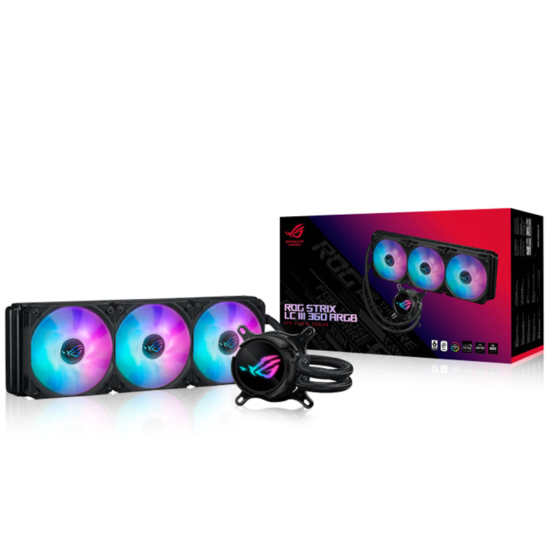 Asus ROG STRIX LC III 360 ARGB AIO Liquid CPU Cooler - Black