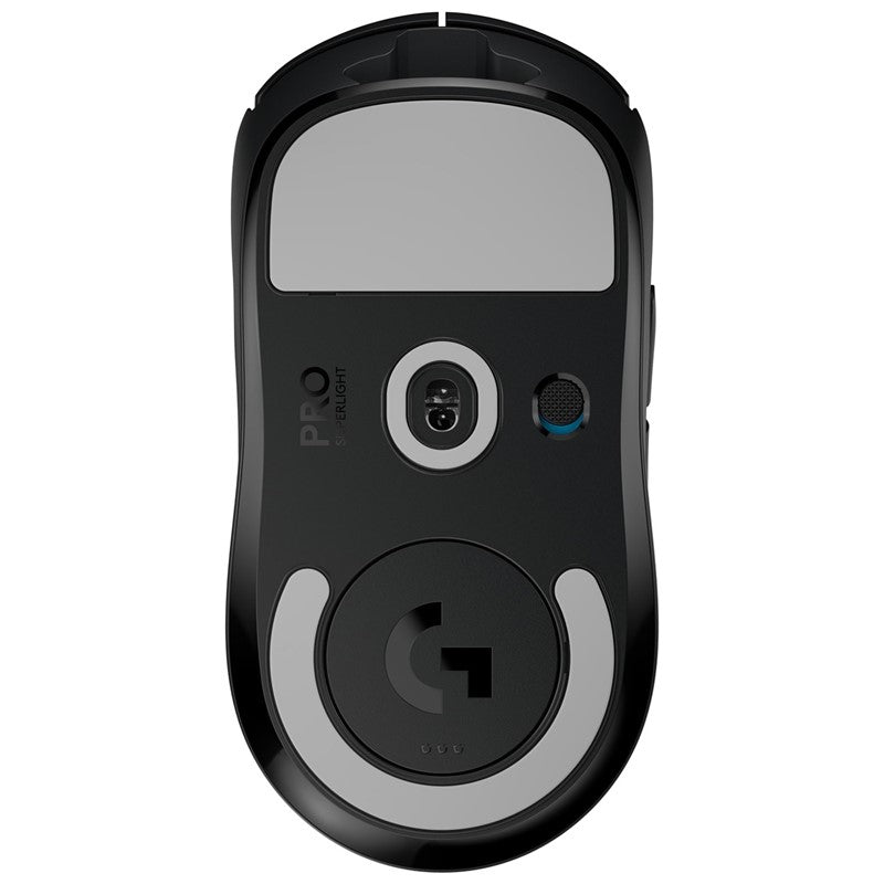 لوجيتك, ماوس الألعاب اللاسلكي (G PRO X SUPERLIGHT)،2.4 جيجا هرتز, تسريع 40 جيجا مستشعر HERO 25K، خفيف للغاية مع 63 جرام، 5 أزرار قابلة للبرمجة، عمر البطارية 70 ساعة، بدون أقدام PTFE إضافية، جهاز الكمبيوتر/جهاز Mac - أسود