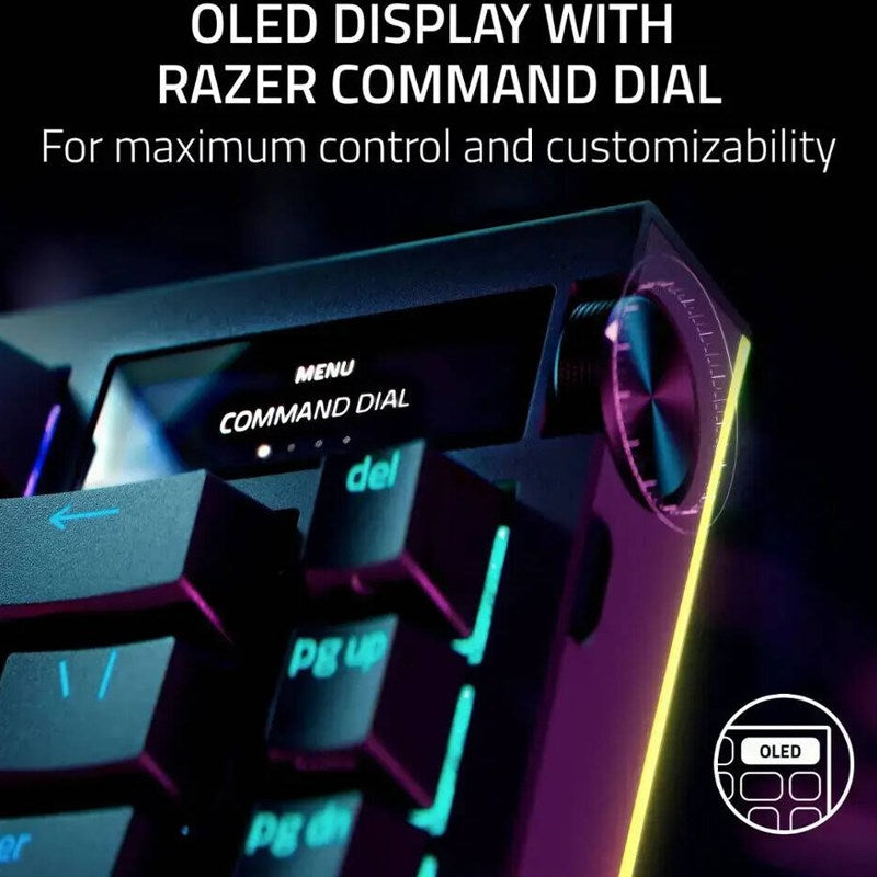 Razer BlackWidow V4 Pro 75% Wireless Hot-swappable RGB Gaming Keyboard (US Layout) - Black