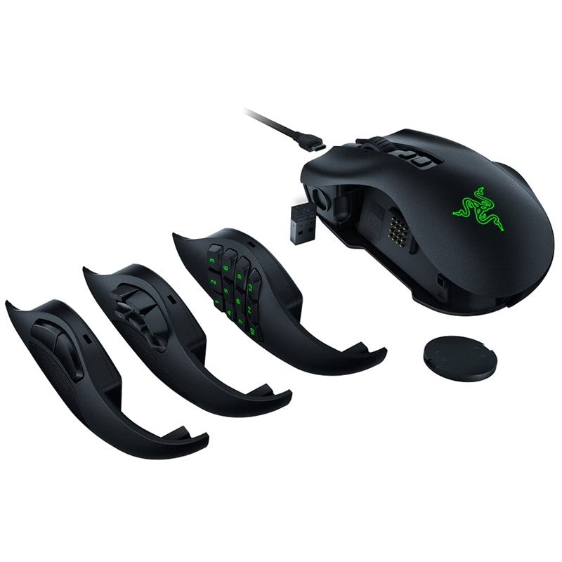 Razer Naga V2 Pro MMO Wireless Gaming Mouse with HyperScroll Pro Wheel - Black