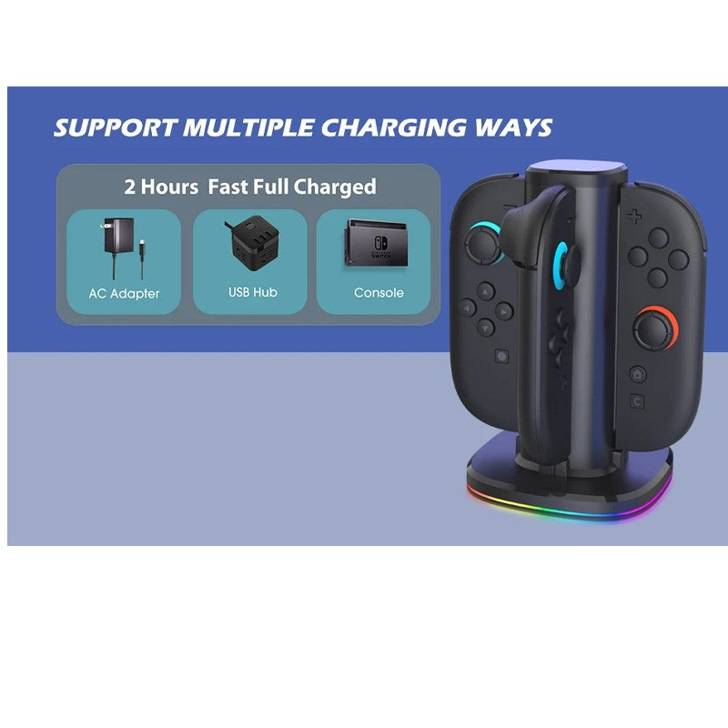 Storm Wyrm Charger Stand for Nintendo Switch 2, for 4 Joy-con Controllers (4 in 1)