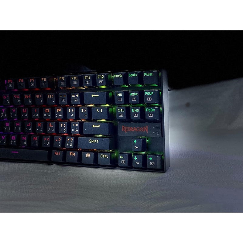 Redragon KUMARA K552 Wired RGB Mechanical Gaming Keyboard - Arabic (Blue Switch)