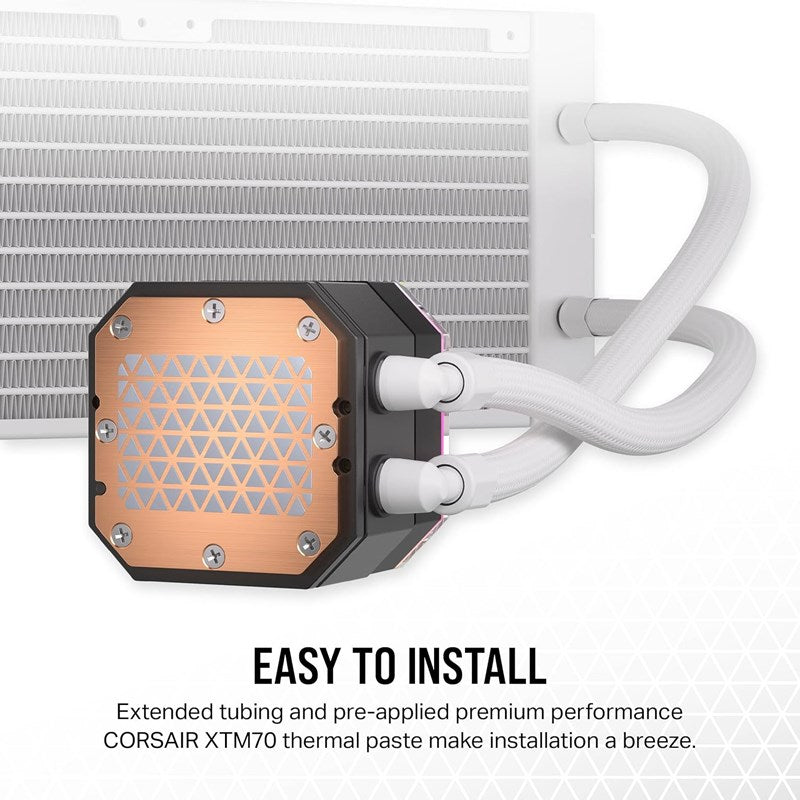 Corsair iCUE H150i ELITE CAPELLIX XT 360 mm Liquid CPU Cooler - White