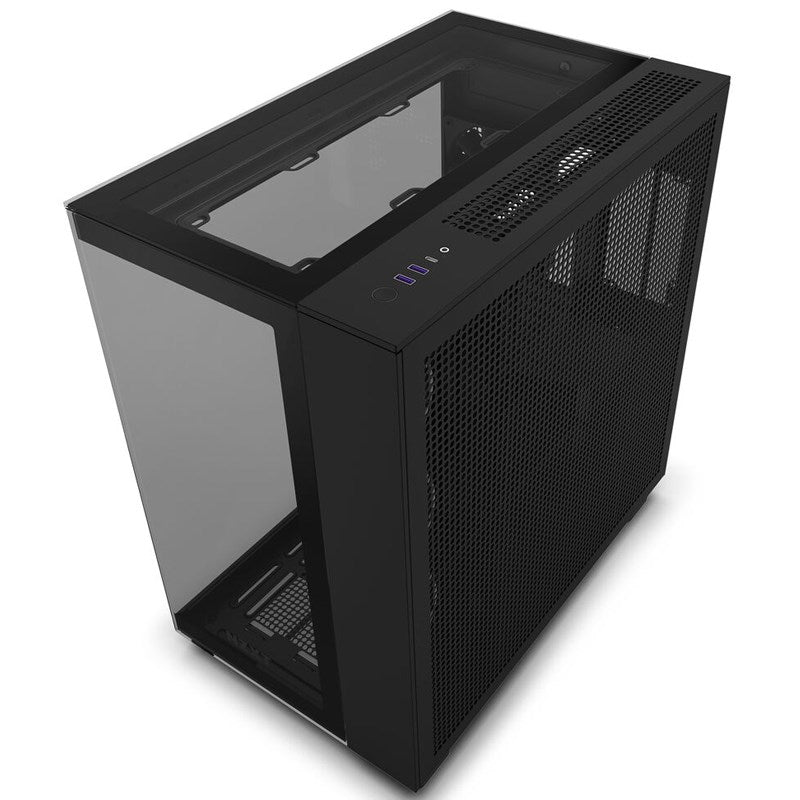 NZXT H9 Elite Premium Dual-Chamber ATX Mid-Tower Airflow Case - Black (3 Fans Included)
