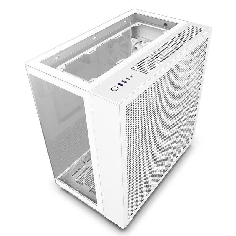 NZXT H9 Elite Premium Dual-Chamber ATX Mid-Tower Airflow Case - White (3 Fans Included)