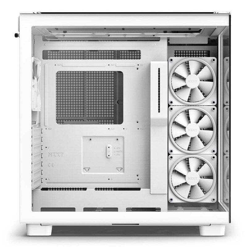 NZXT H9 Elite Premium Dual-Chamber ATX Mid-Tower Airflow Case - White (3 Fans Included)