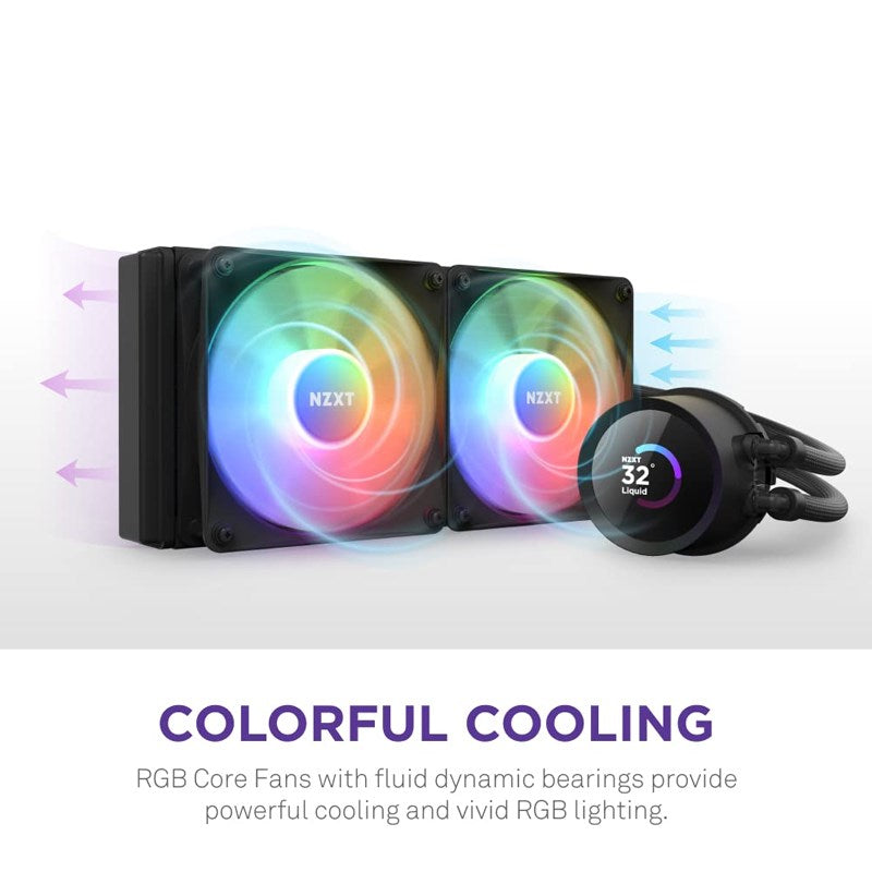 NZXT Kraken 360 RGB 360mm AIO Liquid CPU Cooler with LCD Display - Black
