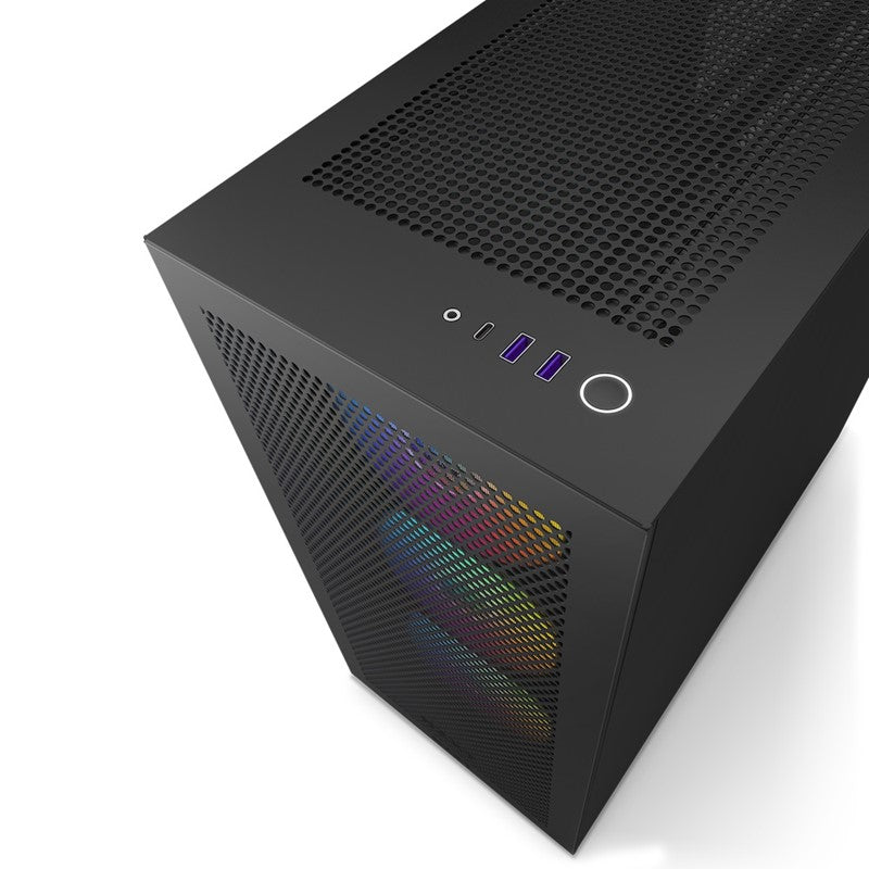 NZXT H7 Flow RGB Edition ATX Mid Tower Gaming Case with RGB Fans - Black