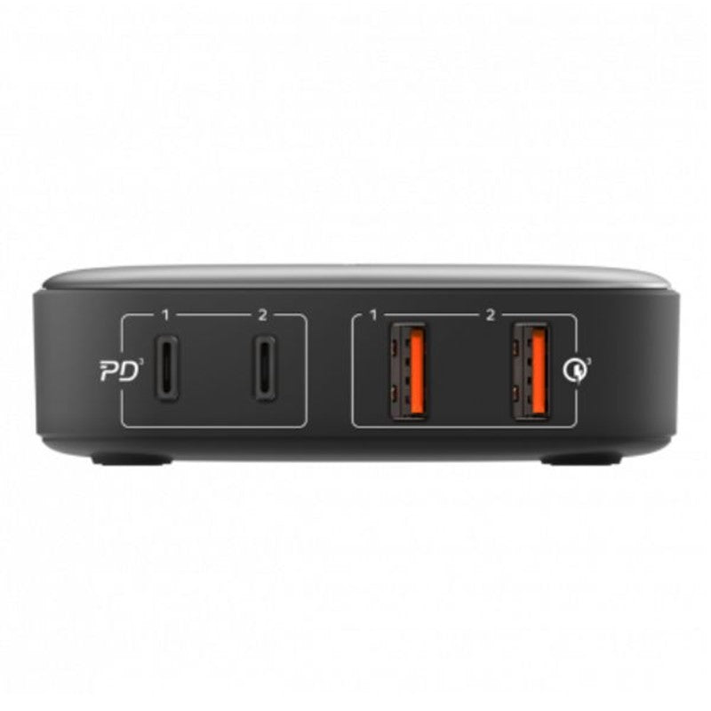 Momax OnePlug 100 Watts 4-Port Desktop Charger, Grey