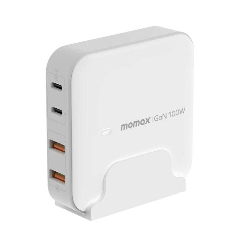 Momax One Plug 100 Watts 4-Port GaN Desktop Charger, White