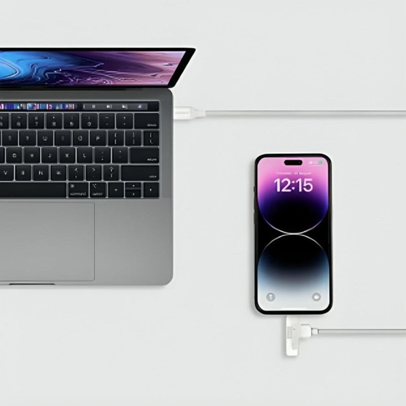 Momax 1-Link Flow Duo 2-in-1 USB-C to USB-C + Lightning, 1.5 M Braided, Black