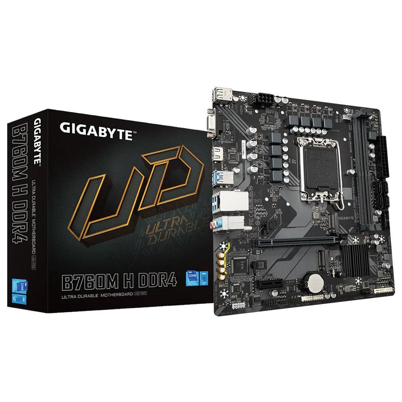 Gigabyte B760M H DDR4 (rev. 1.0) M-ATX Gaming Motherboard