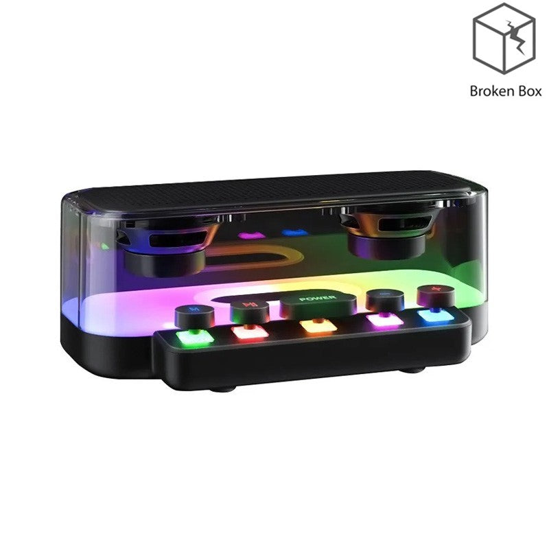 Gadgeton RGB Lightweight Bluetooth Speaker with Punk Keyboard, 3D Surround Sound and TF/USB/Type-C Interface - Open Box