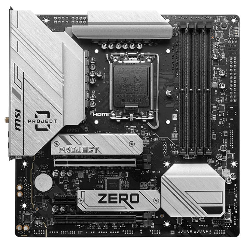 MSI B760M PROJECT ZERO DDR5 mATX Gaming Motherboard