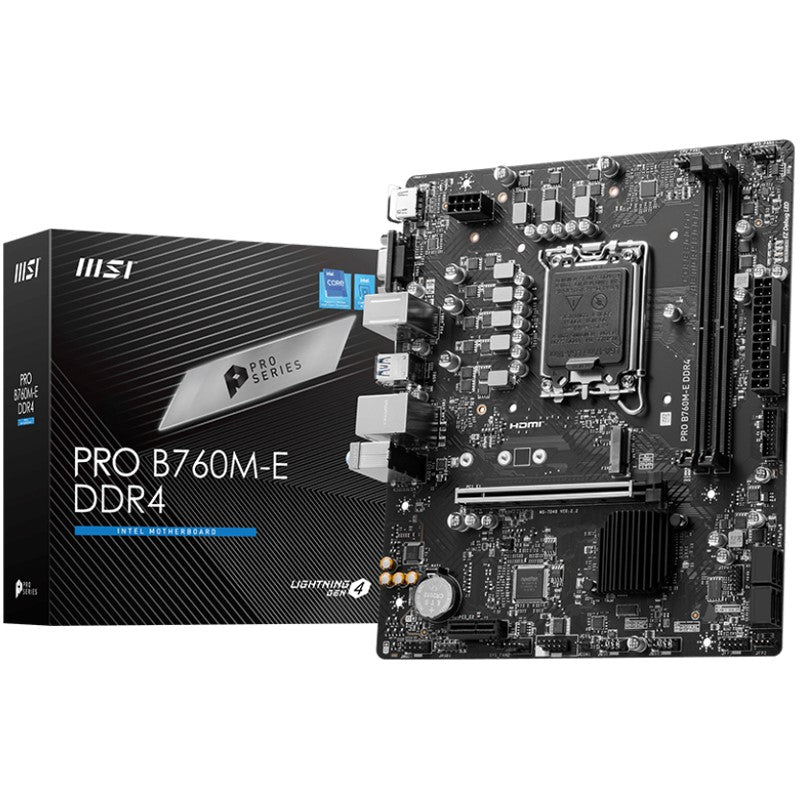 MSI PRO B760M-E DDR4 mATX Gaming Motherboard