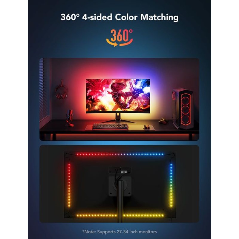 Govee PC Monitor Back Light 27-34inch (sync by PC Software) Support Matter - H6609