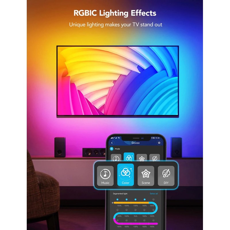 GOVEE RGBIC Neon TV Backlight, Suitable For 45