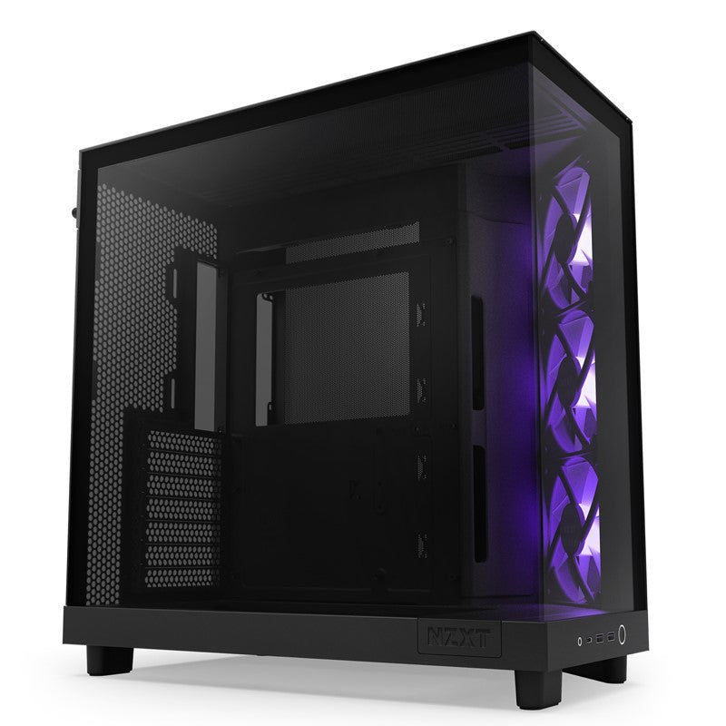 NZXT H6 Flow RGB Compact Dual-chamber ATX Mid Tower Gaming Case with RGB Fans