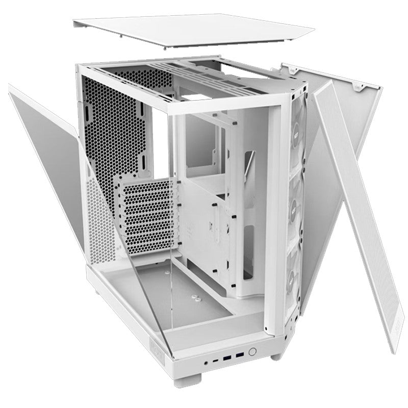 NZXT H6 Flow RGB Compact Dual-chamber ATX Mid Tower Gaming Case with RGB Fans