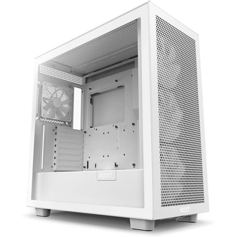 NZXT H7 Flow RGB Edition ATX Mid Tower Gaming Case with RGB Fans - White