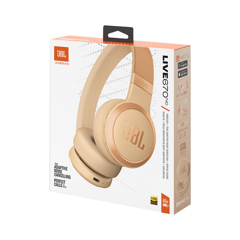JBL Live 670NC Wireless On-Ear Noise Cancelling Headphone