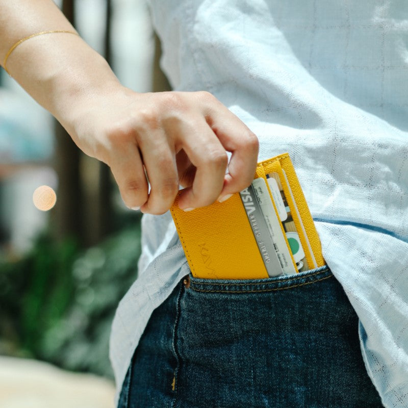 Kavy Slim Wallet Front Pocket Leather