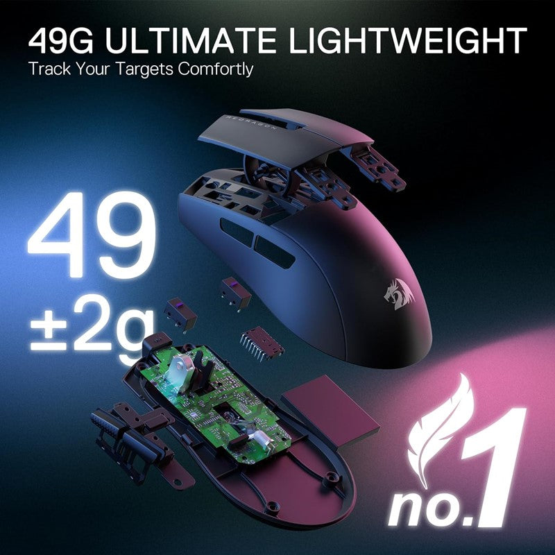 ريدراجون ماوس ألعاب لاسلكي M916 PRO 1K ثلاثي الأوضاع – أسود