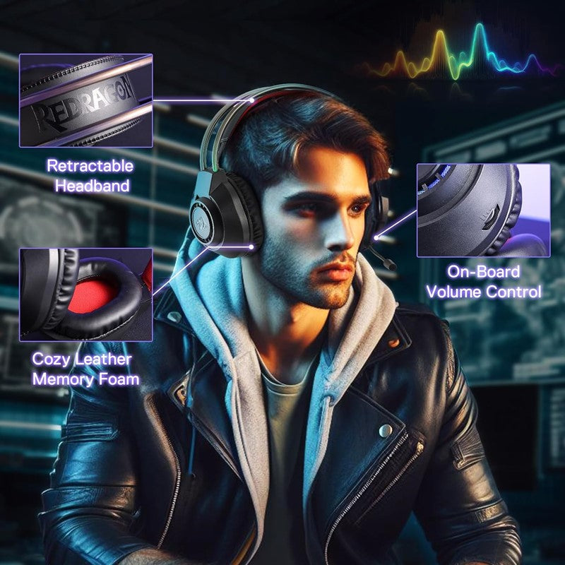 Redragon Scream  wired headset, black