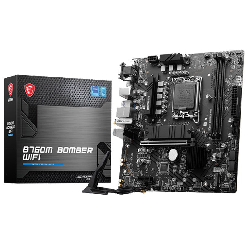 MSI B760M BOMBER WIFI DDR5 M-ATX Gaming Motherboard