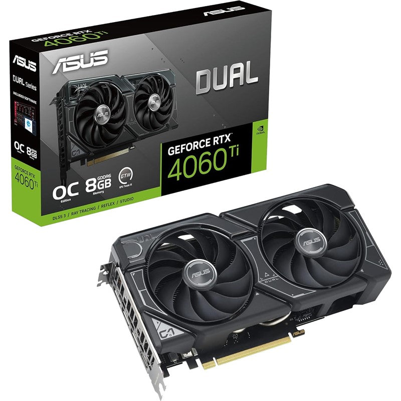 Asus Dual GeForce RTX 4060 Ti 8GB EVO OC Edition GDDR6 Gaming Graphics Card