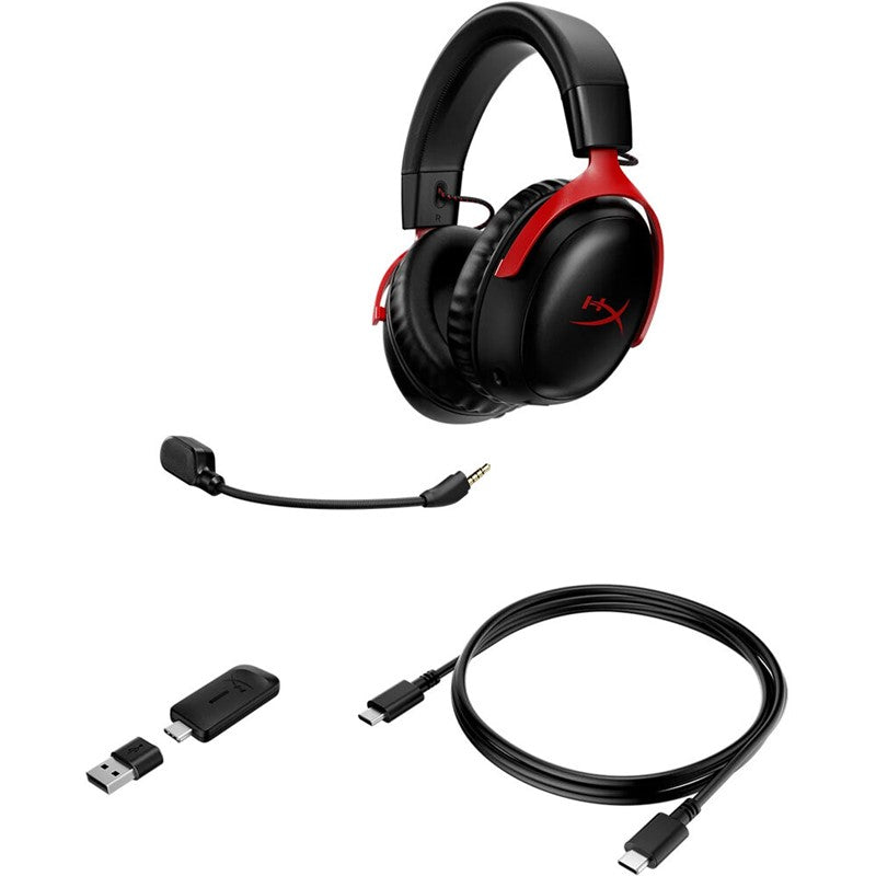 HyperX Cloud III Wireless DTS Headphone:X Spatial Audio Gaming Headset - Black/Red