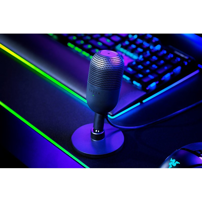 Razer Seiren V3 Mini Ultra-Compact USB Gaming & Streaming Microphone with Tap-to-Mute
