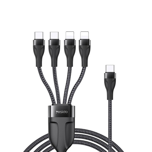 Yesido 4 in 1 , Type-C to 2 Type-C and 2 Lightning Cable